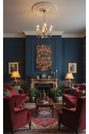 YTD ART DESİGN Maksimalizm Tarzı Tablo Kanvas Dikey Tasarım