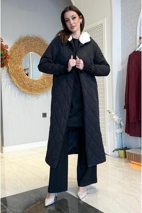 Doque Kapitone Uzun Kaban - Siyah