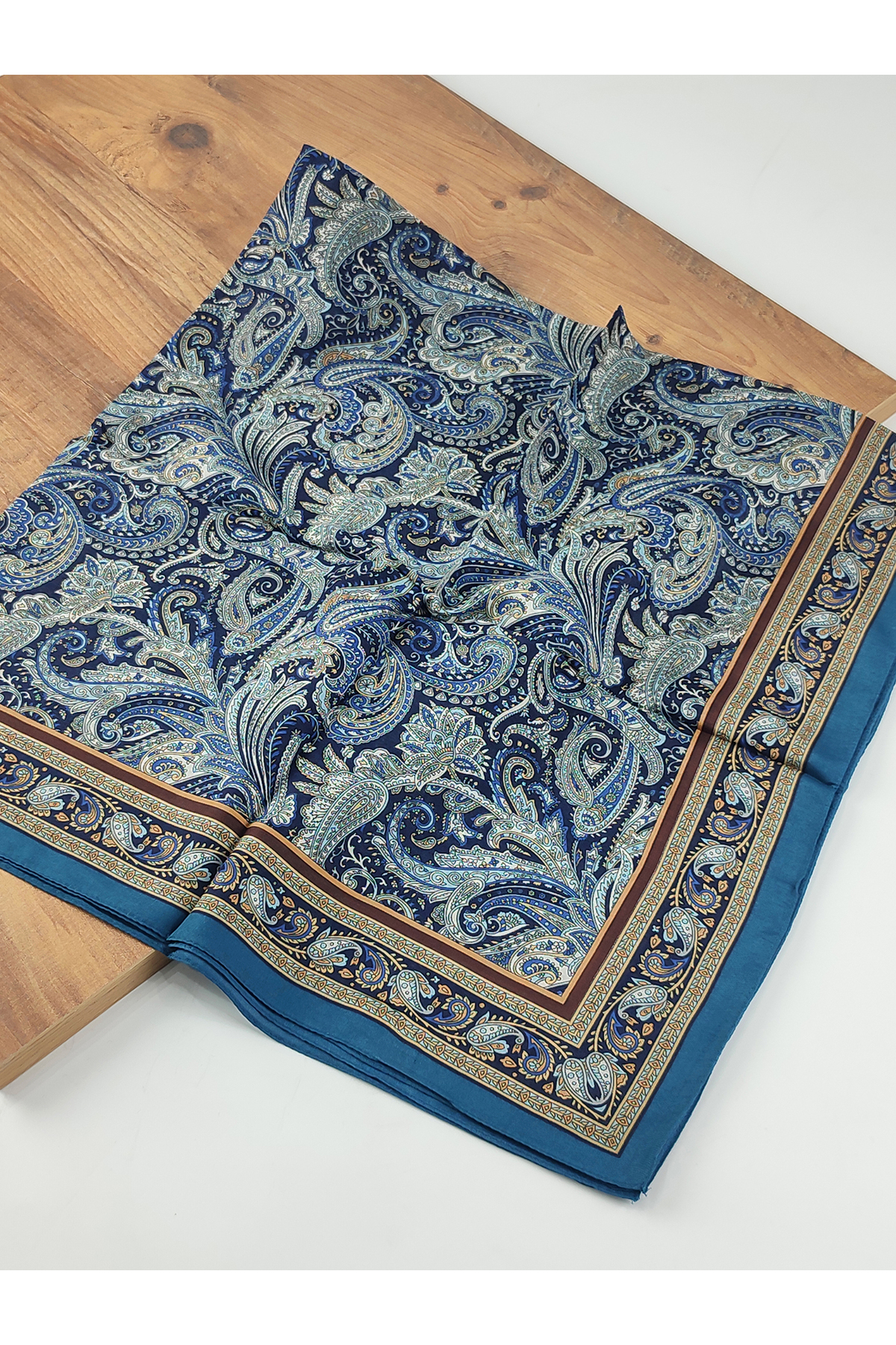 Etnik Desenli Dijital Elegance Pamuklu Eşarp Yazma SNM1054-02