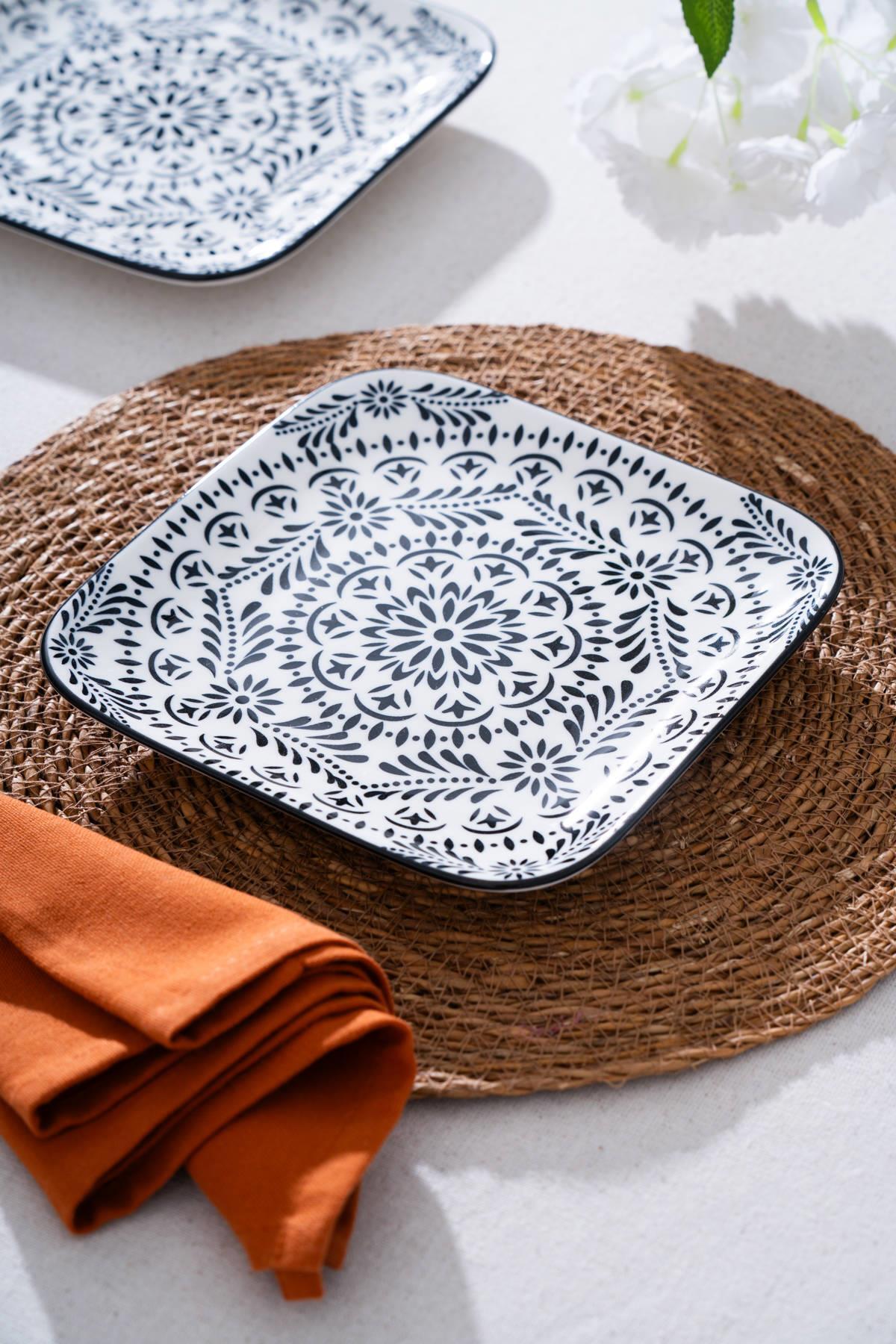 ACAR Willa Dikdörtgen Porselen Sunum Pasta Tabak - 20 cm - Fiyatı