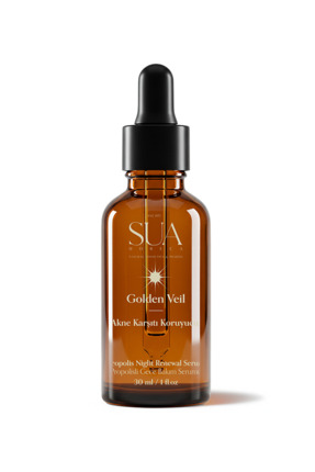 Sua Turkey Golden Veil Akne Karşıtı Koruyucu Propolisli Gece Bakım Serumu 30 ml