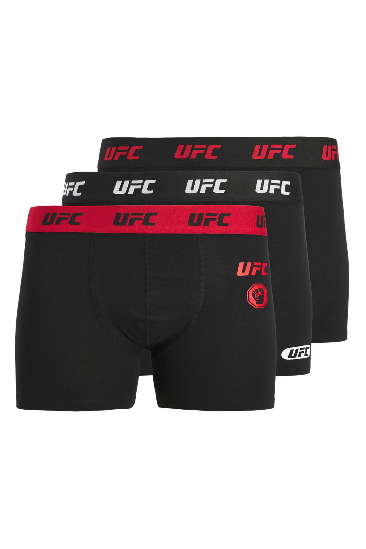 جک اند جونز شورت بوکسور مردانه دارای مجوز UFC بسته 3 عددی - UFC