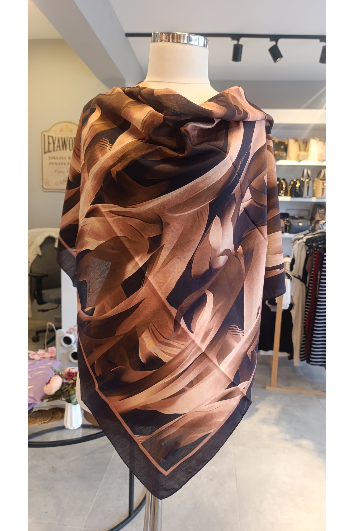 SCARF DİAMOND CARLA PAMUK İPEKSİ EŞARP