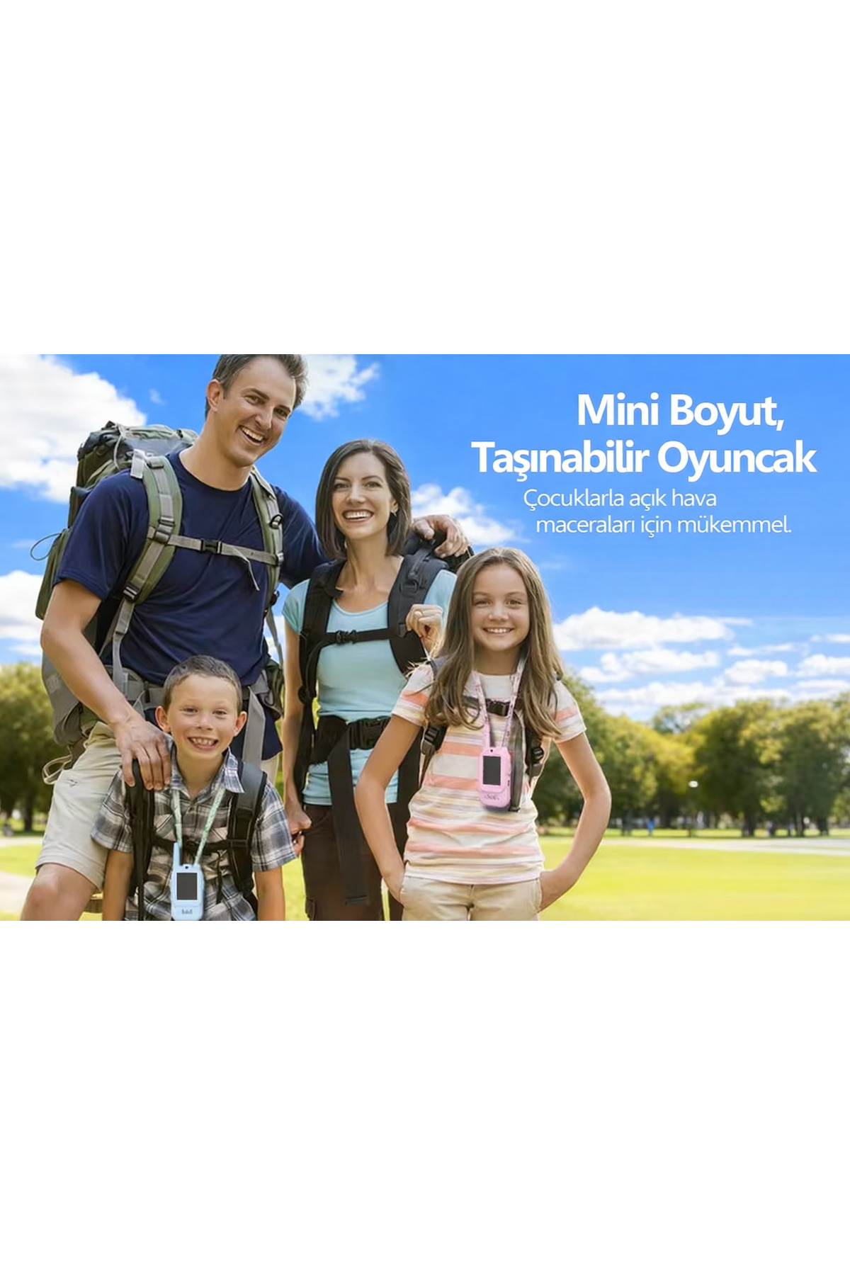 qasul Çocuklar İçin Görüntülü Telsiz 300 m Menzil Çocuklar İçin Eğlenceli ve Güvenli İletişim fotoğrafı 4 (önizleme)