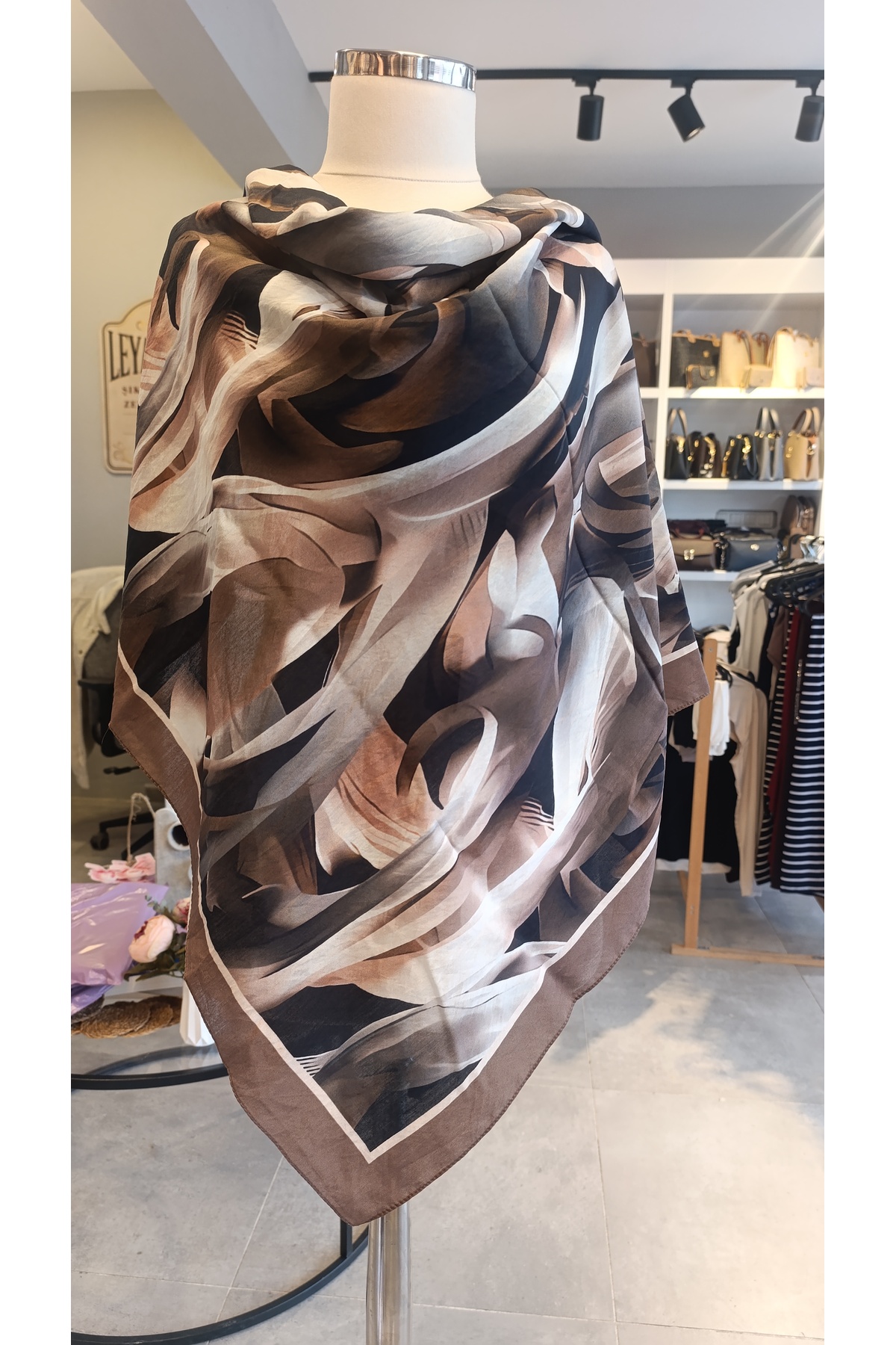 SCARF DİAMOND CARLA PAMUK İPEKSİ EŞARP