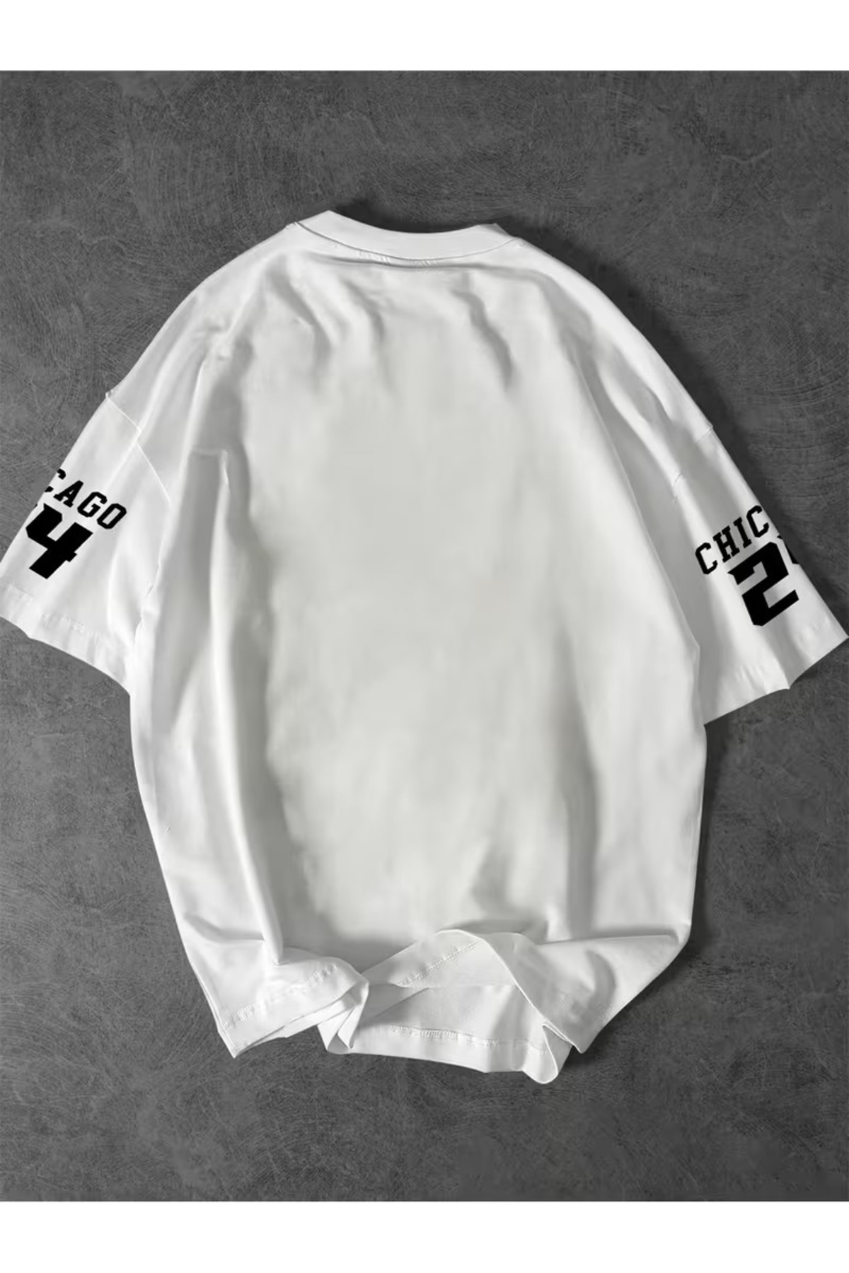 COMANCHERO  Unisex Chicago 24 Tasarım Baskılı Oversize T-shirt - Görsel 2