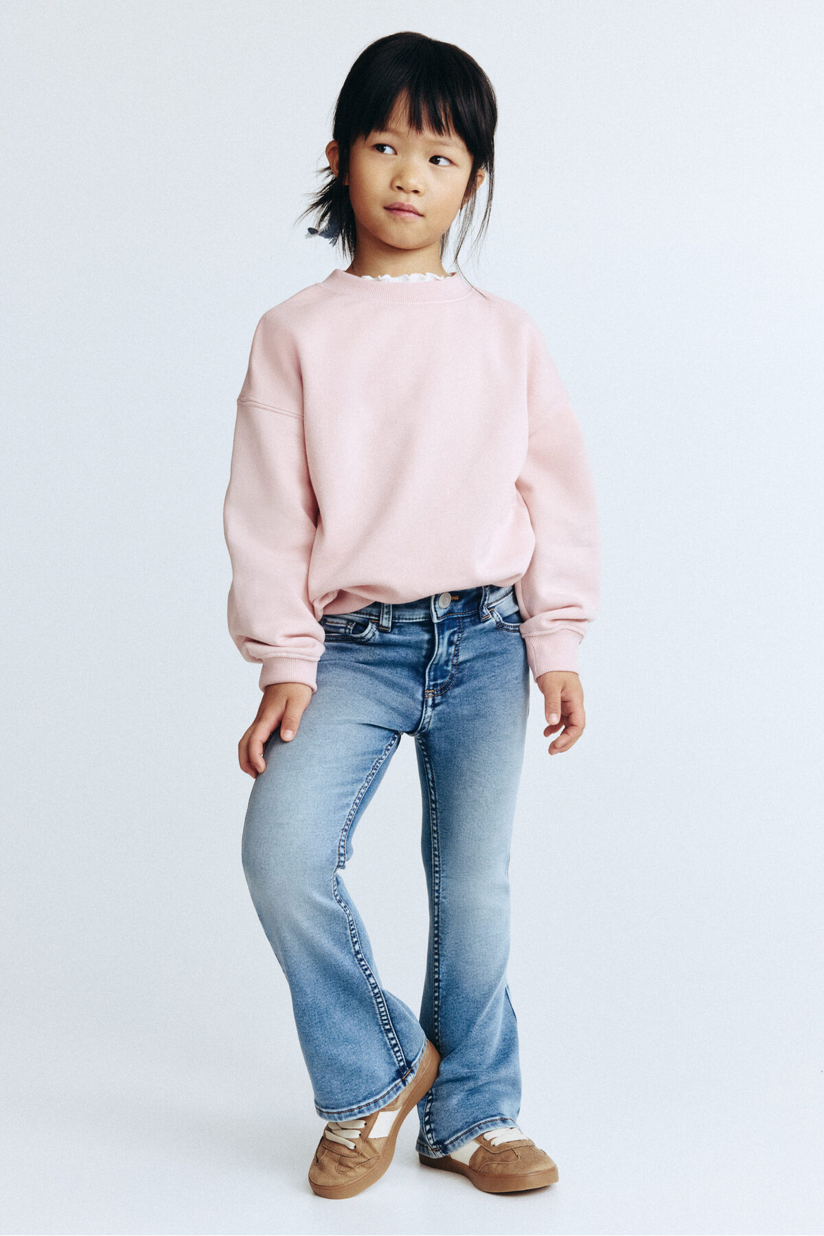 شلوار جین دمپا گشاد فوق العاده نرم اچ اند ام شلوار جین H&M