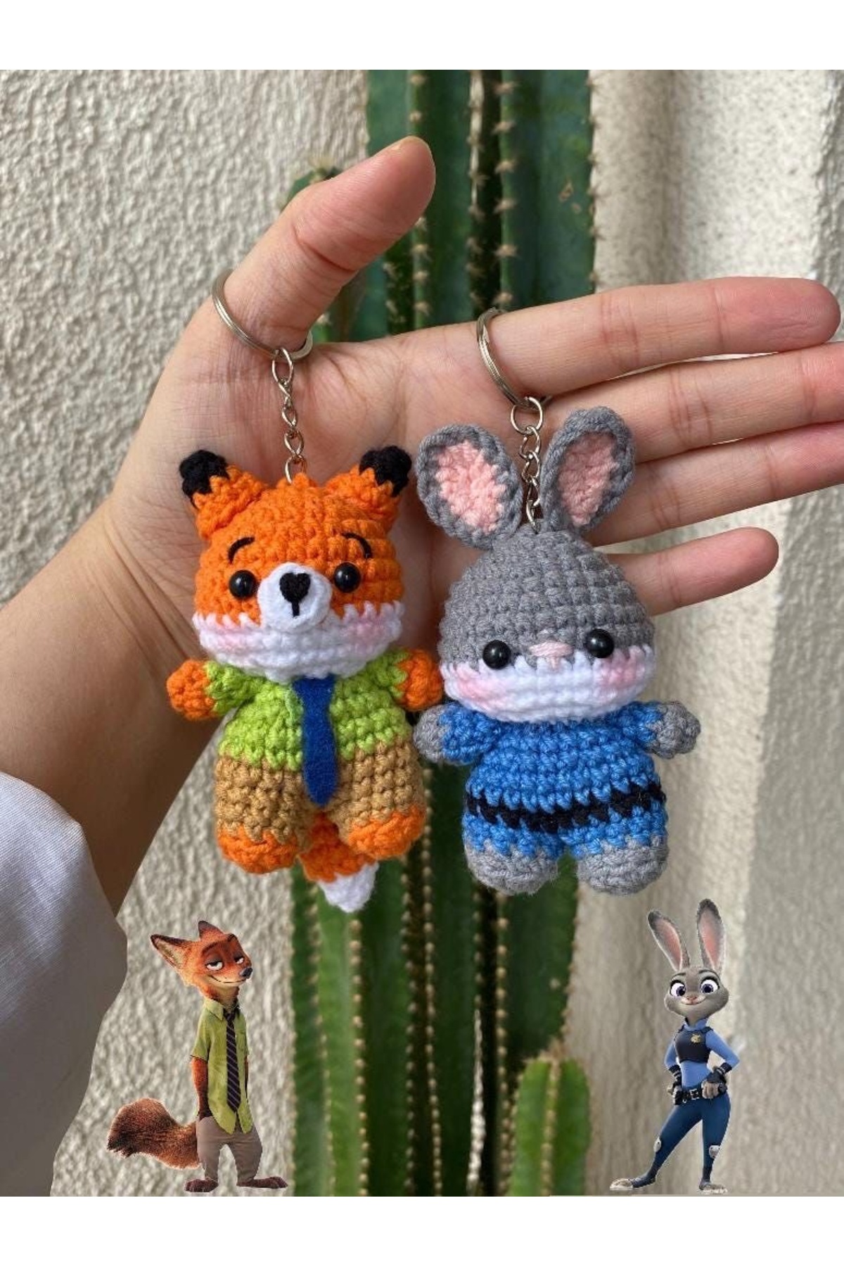 ayta kids clothing toys Amigurumi el örgüsü judy ve nick ikili set