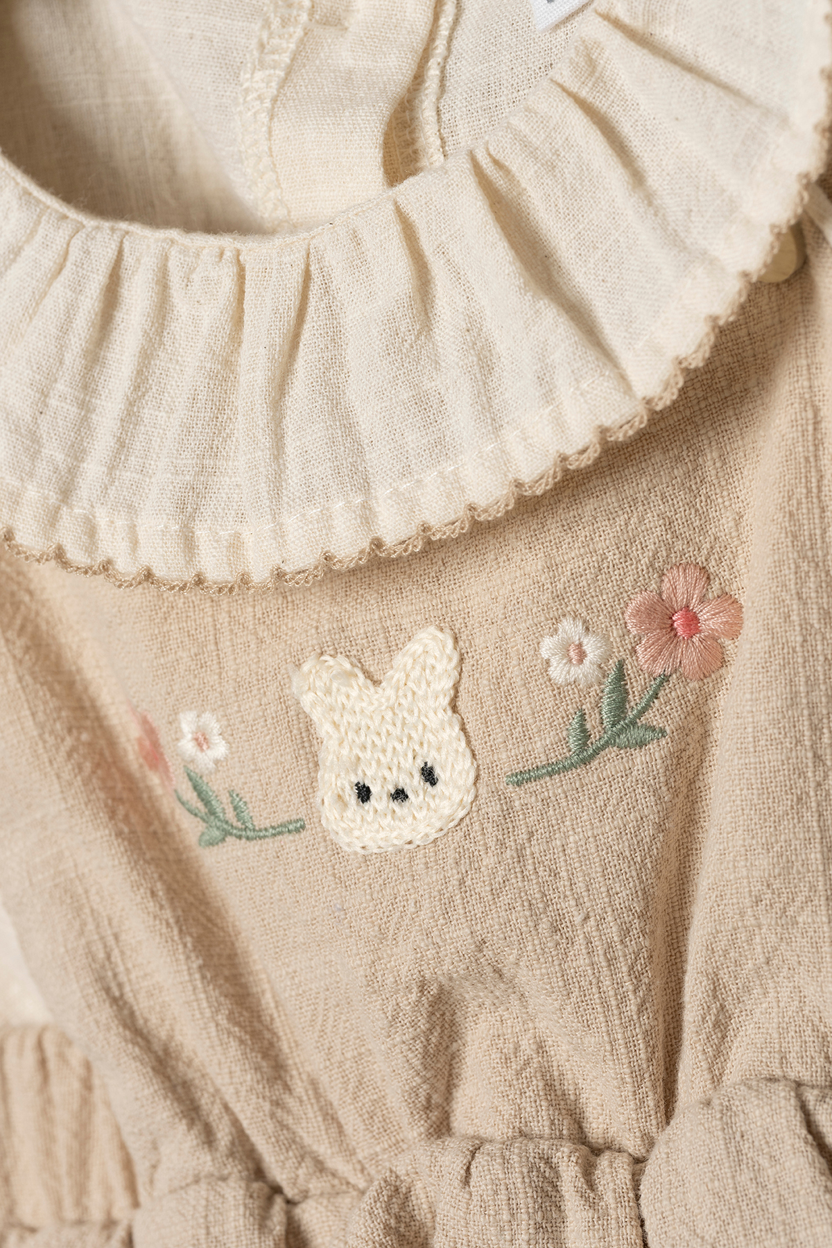 Minipodyum Gömlekli Nakış Detaylı Bayramlık Kız Bebek Salopet Elbise fotoğrafı 7 (önizleme)