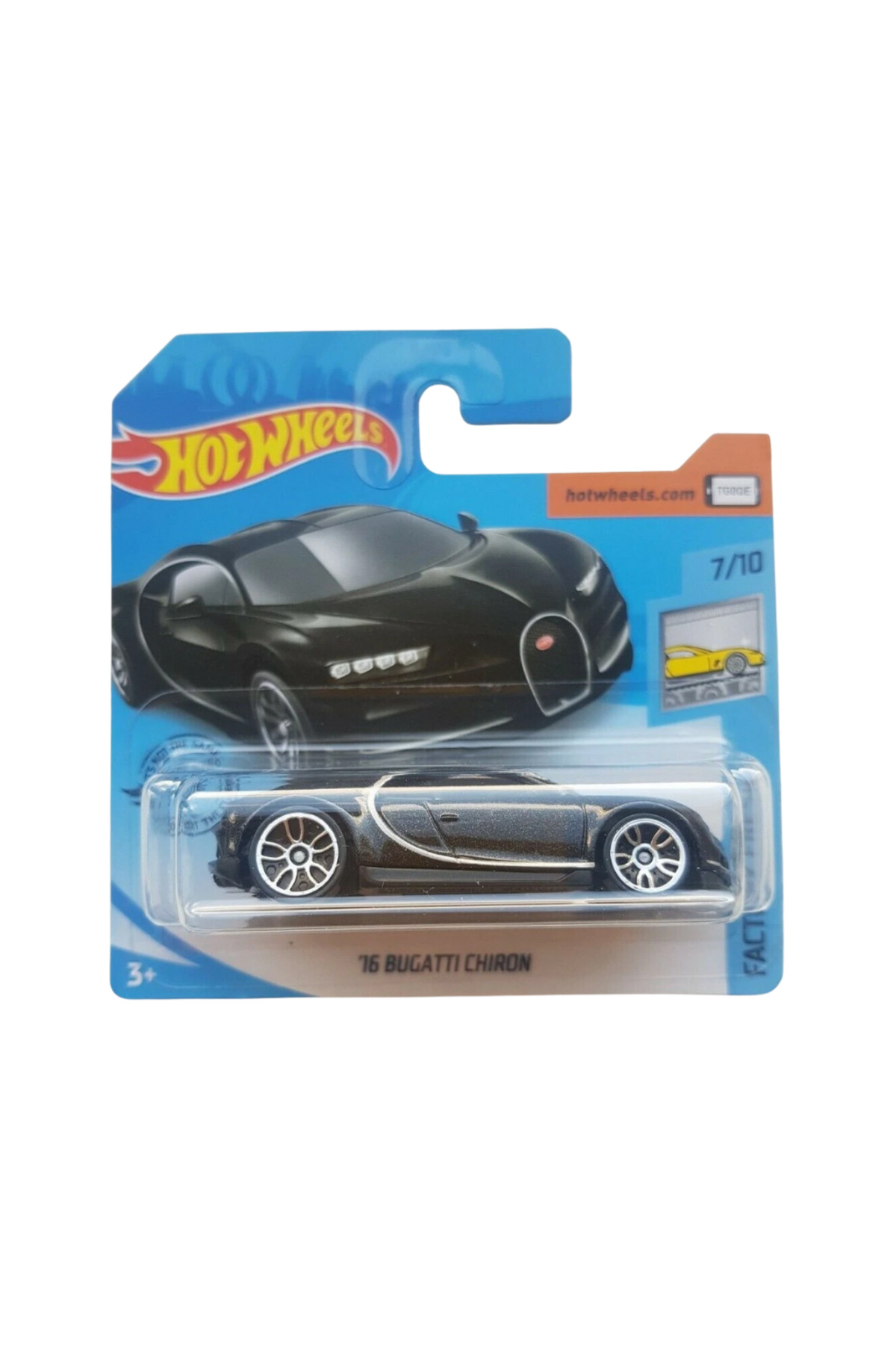 Masinuta 16 Bugatti Chiron, Factory Fresh 2020, Negru, 1:64