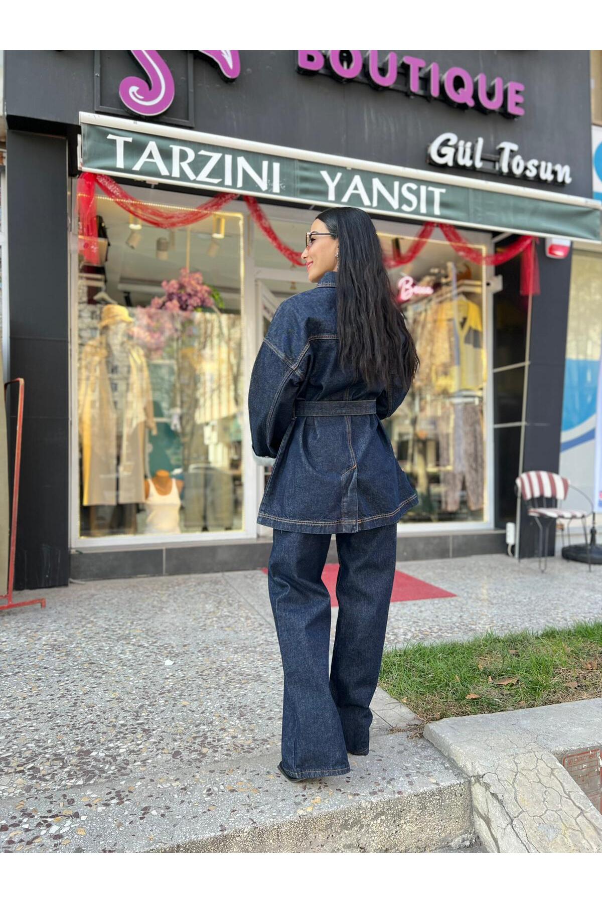 LACİVERT KOT ALT ÜST PANTOLON CEKET TAKIM