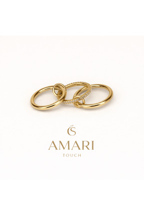 Amari Üclü Taşlı Yüzük