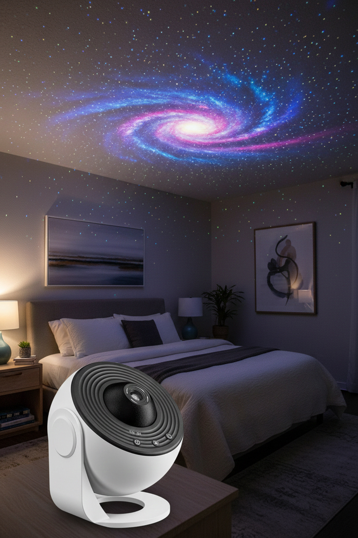 Tekvora Gezegen Gece Tavan Projektörü, 12 Film Diskli HD Yıldız ve Galaksi Projeksiyon Lambası fotoğrafı 4 (önizleme)