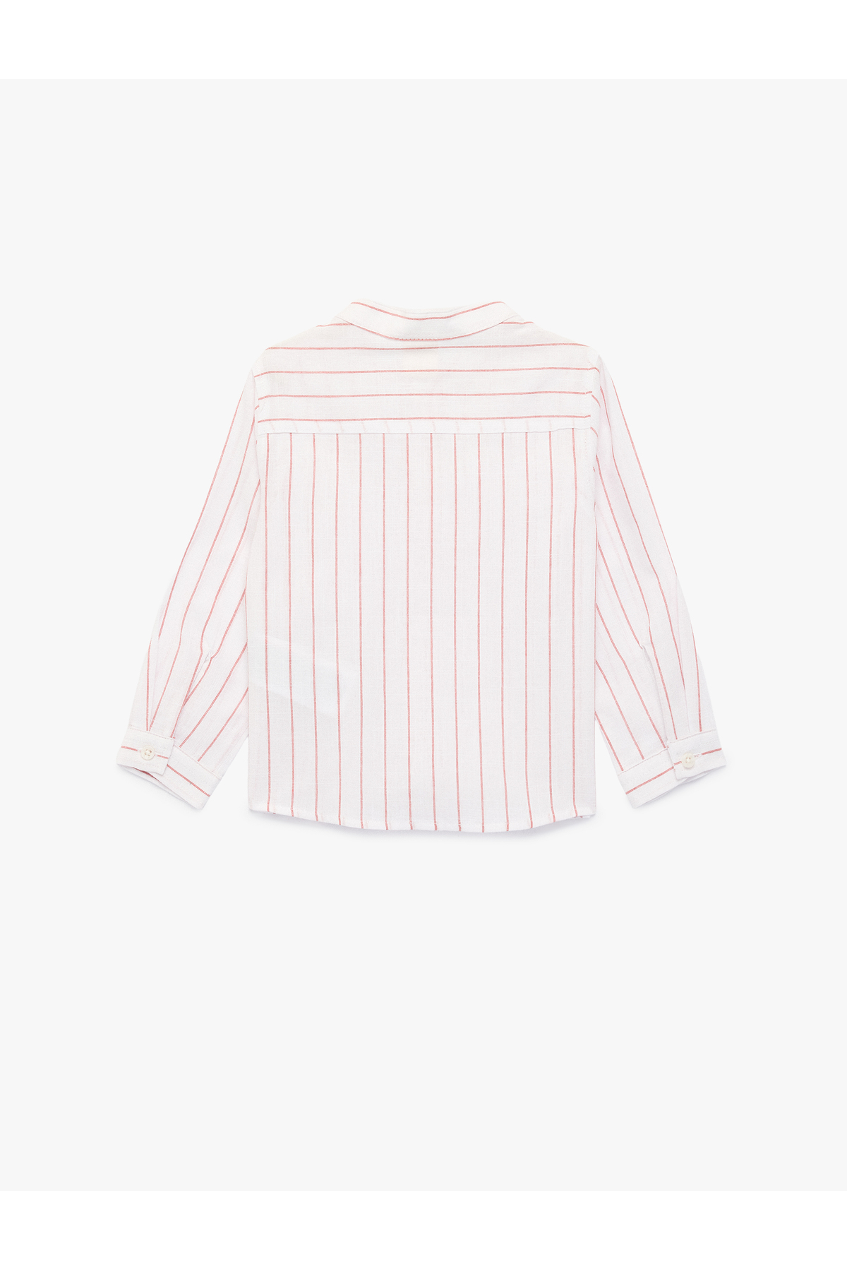 Koton Pamuklu Uzun Kollu Hakim Yaka Çizgili Gömlek fotoğrafı 2 (önizleme)