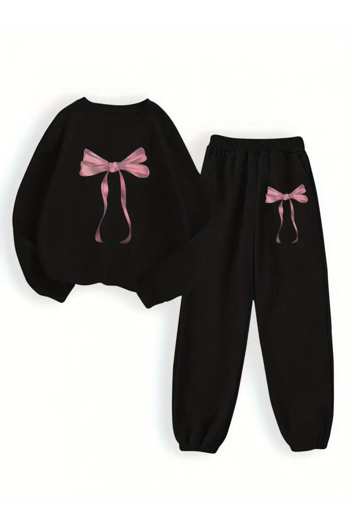 mercoledi Спортивний костюм з принтом на комірі та штанами-джогерами Oversize