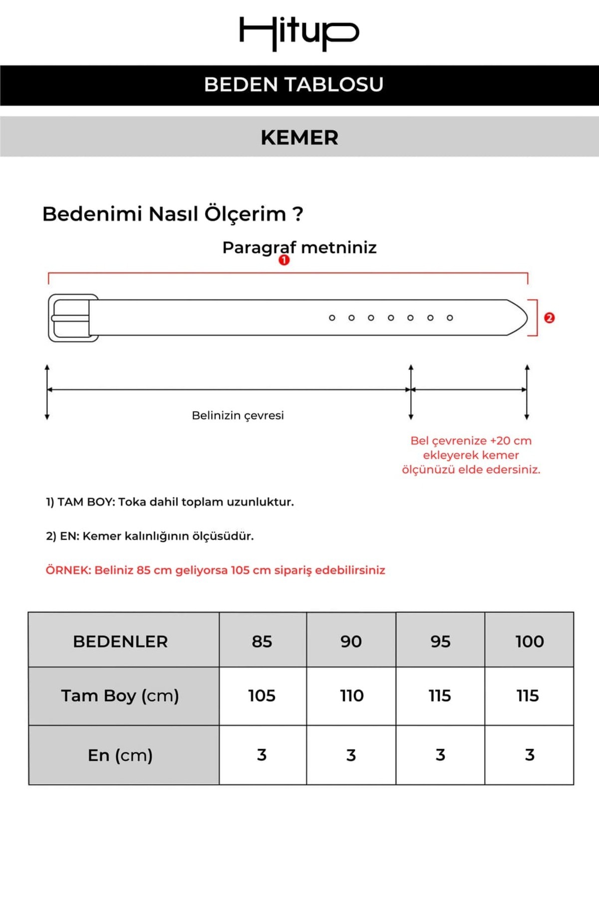 hitup Tokalı Kovboy Deri Kemer görsel 7