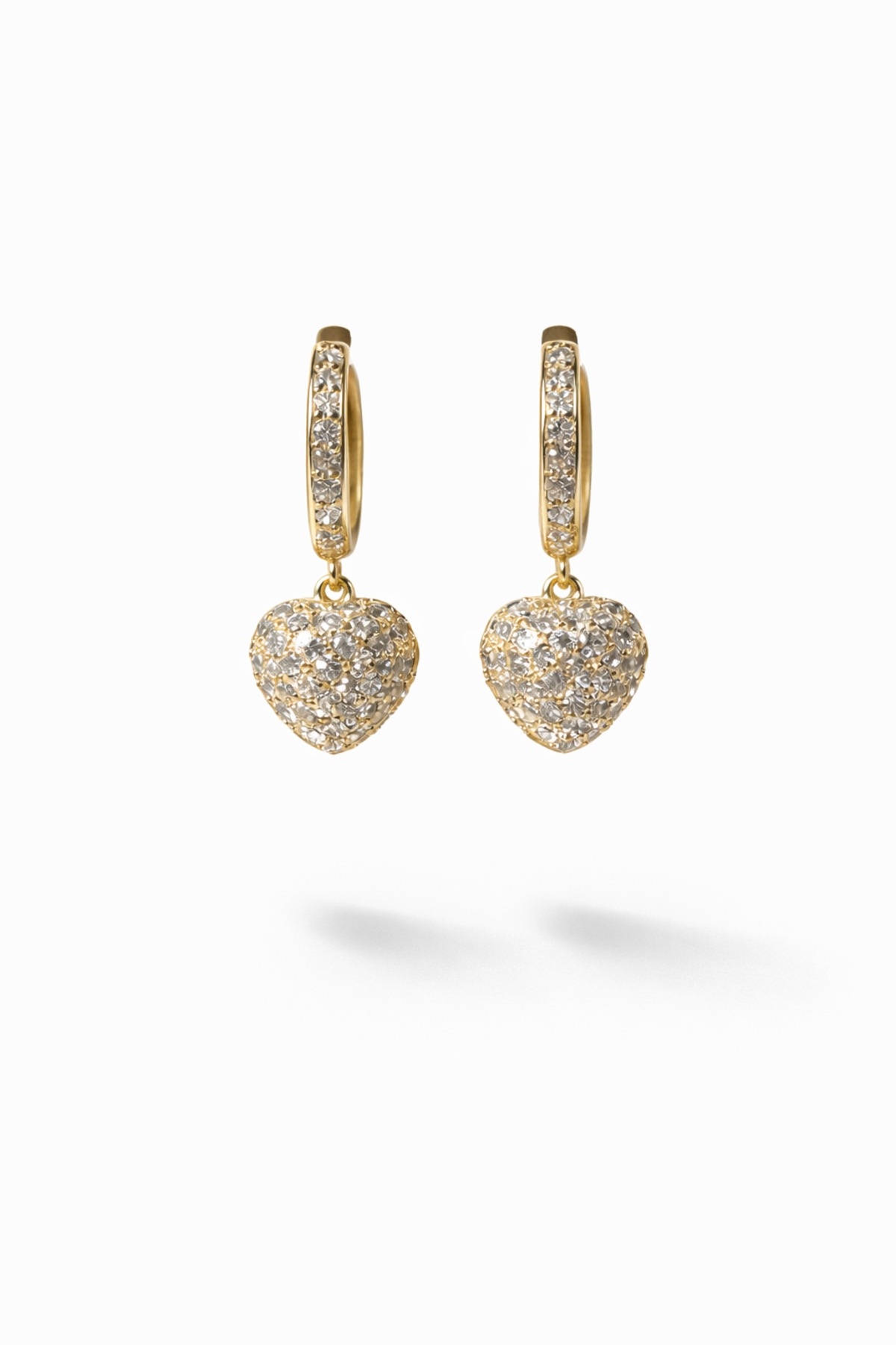 Aura Heart – Zirkon Taşlı 316L Çelik Halka Küpe