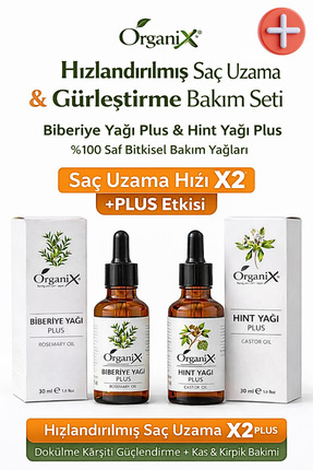 Organix Biberiye ve Hint Yağı - Plus %100 Doğal – Saç Dökülmesine Karşı Bakım...