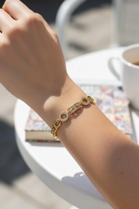 DELUXE JEWELRY ÇELİK GOLD RENKLİ KADIN BİLEKLİK