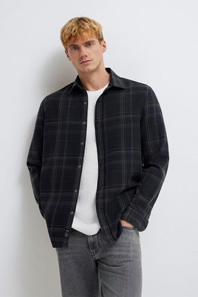 Mavi Erkek Ekoseli %100 Pamuk Gömlek M0210806 Walnut Check