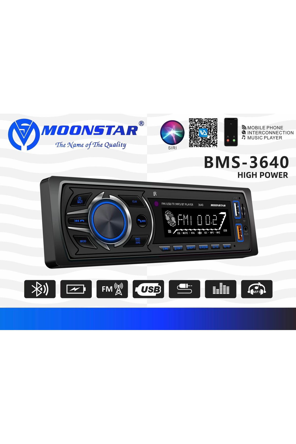 Moonstar Oto Teyp 4x45 W Bt/usb/sd/fm/aux Bms -3640 - Fiyatı