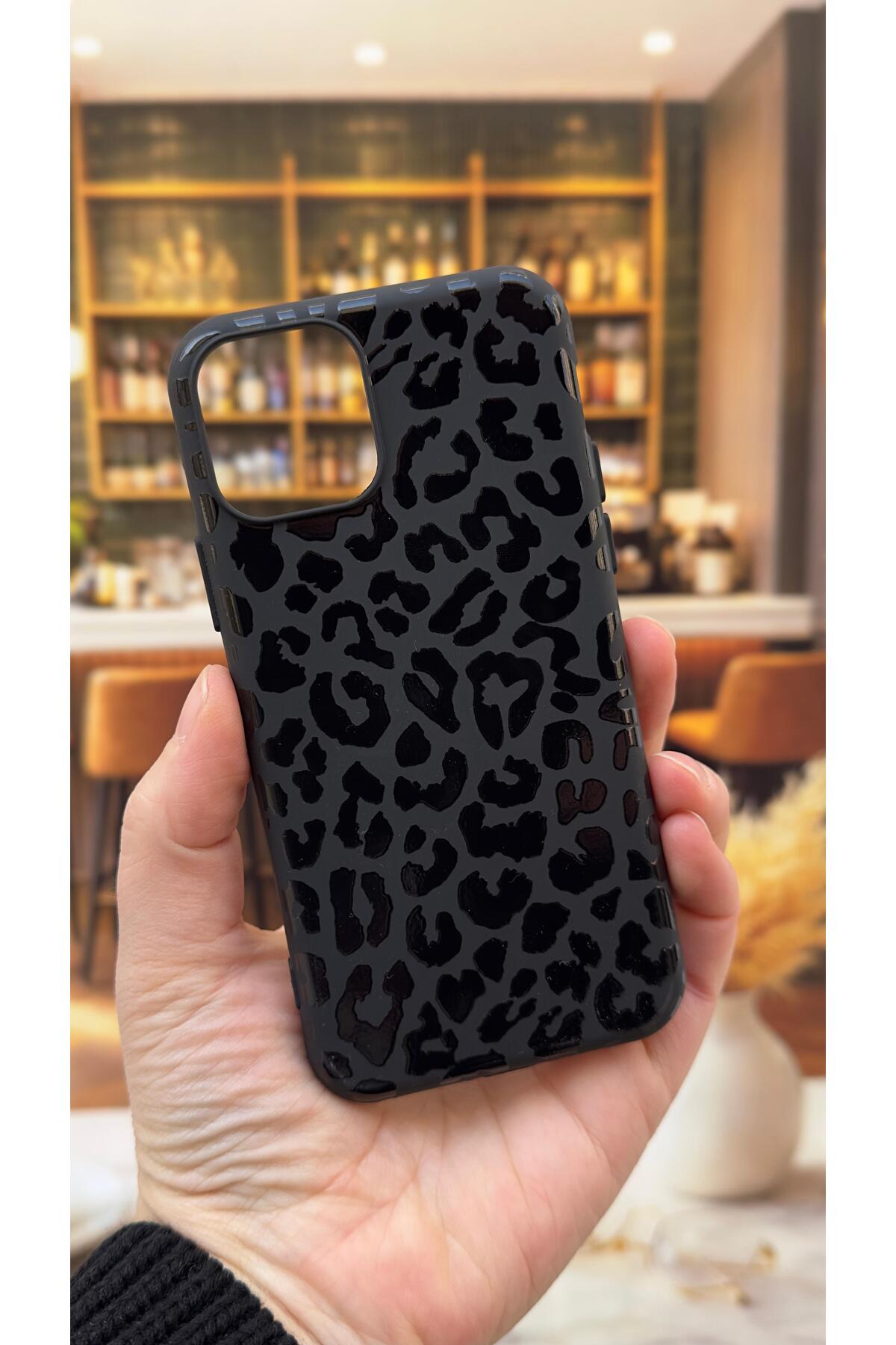 Iphone 11 Pro Max Compatible Leopard Patterned Silicone Shock Absorber Classic Shielded Rubber Case