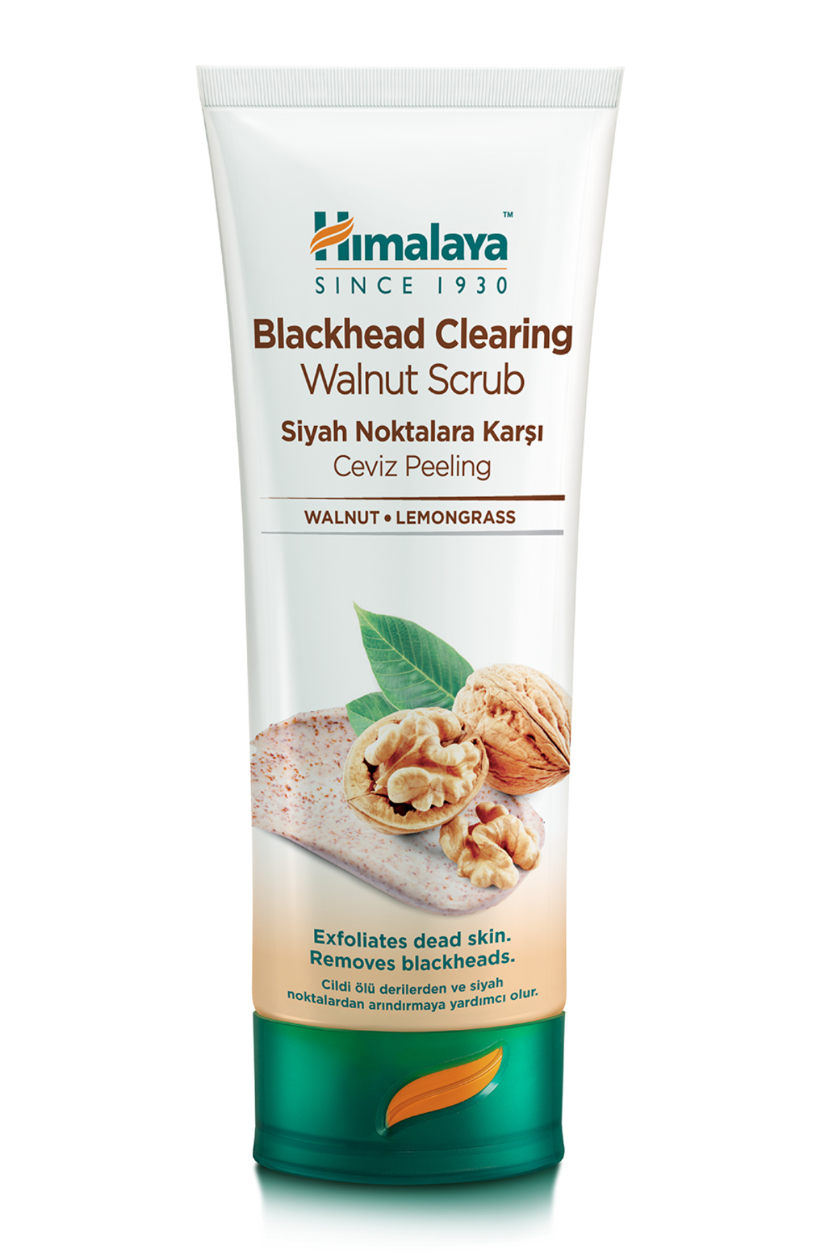 Himalaya Since 1930 اسکراب لایه بردار و پاک کننده صورت ضد جوش سرسیاه ۷۵ میلی لیتر | گردو، علف لیمو | مناسب انواع پوست — ۱۸۰۰۱۴۳۲