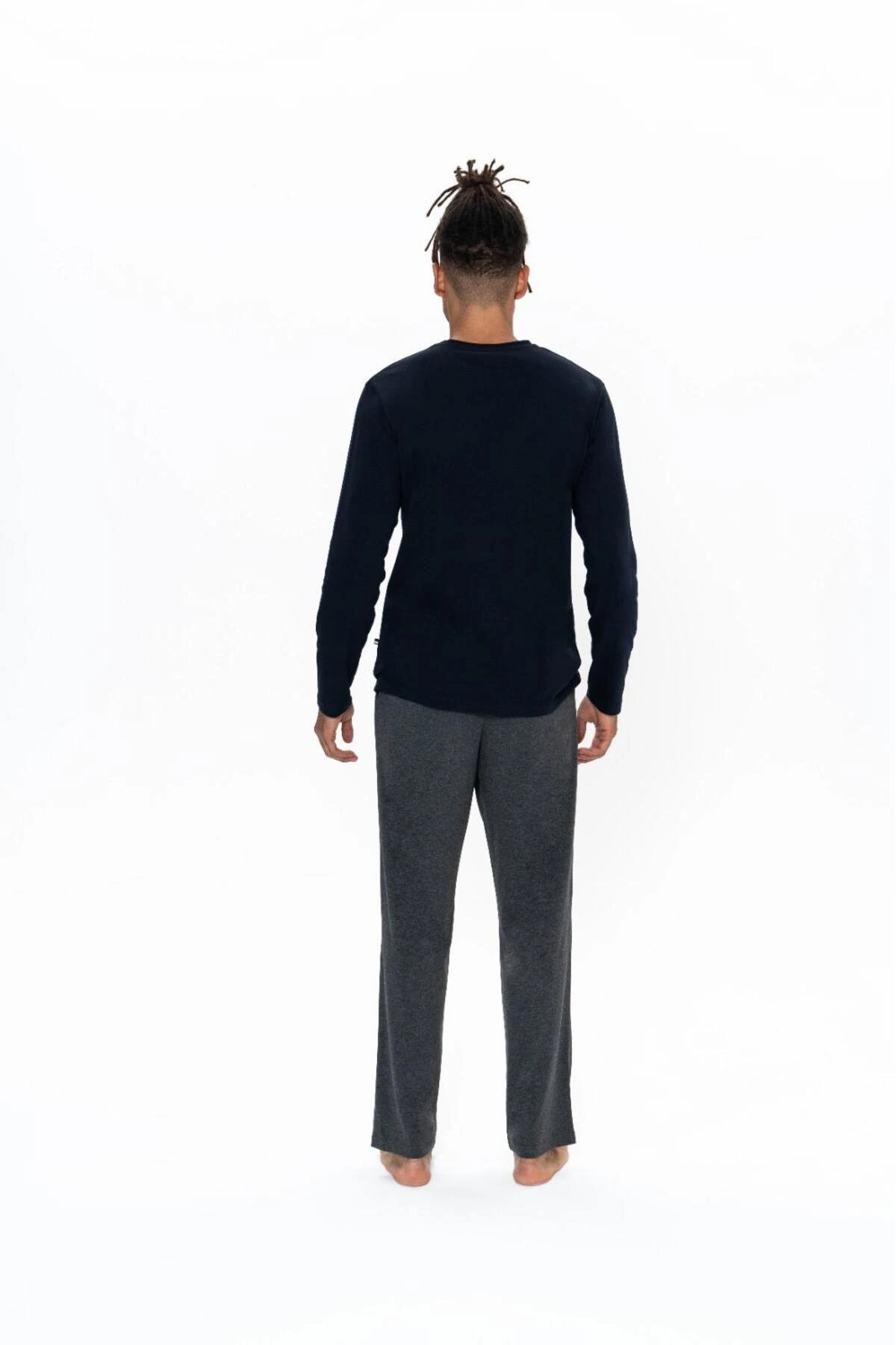 ست پیژامه و لباس خواب مردانه یقه گرد | یو اس پولو U.S. Polo Assn. 18834 TR - تصویر 3