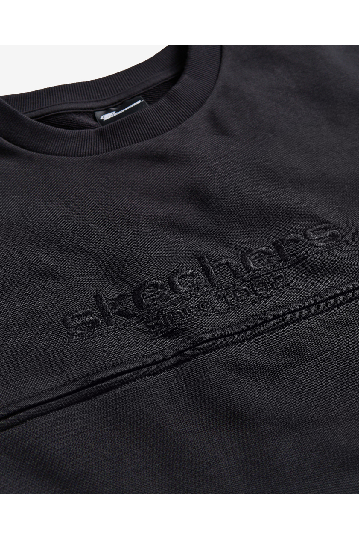 SKECHERS M Crewneck Sweatshirt Erkek Siyah Sweatshirt S2520229-3817 görsel 3