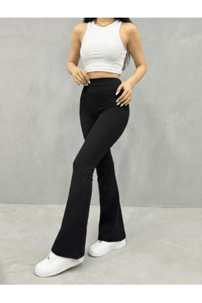 Balta Collection Kadın İspanyol Paça Krep Yüksek Bel Likralı Toparlayıcı Tayt...