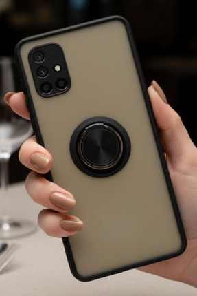 Hatreds Samsung Galaxy M51 İçin Kamera Korumalı Yüzüklü Kılıf - Leke Tutmaz M...