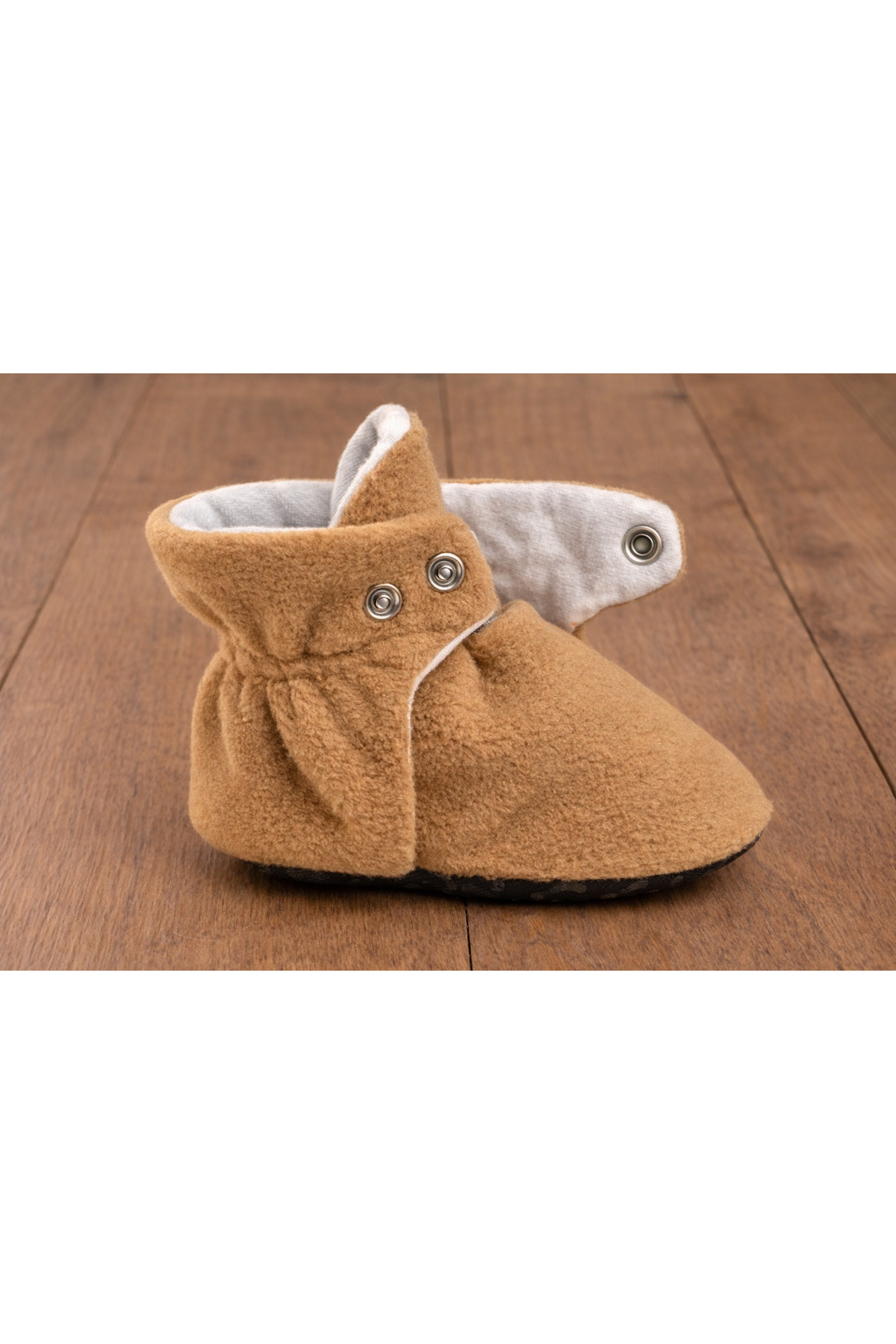 Pico Baby Organik Pamuk Astarlı, Bebek İlk Adım Ayakkabısı, Kaydırmaz Taban, Bebek Pandufu, Açık Kahve Patik fotoğrafı 3 (önizleme)