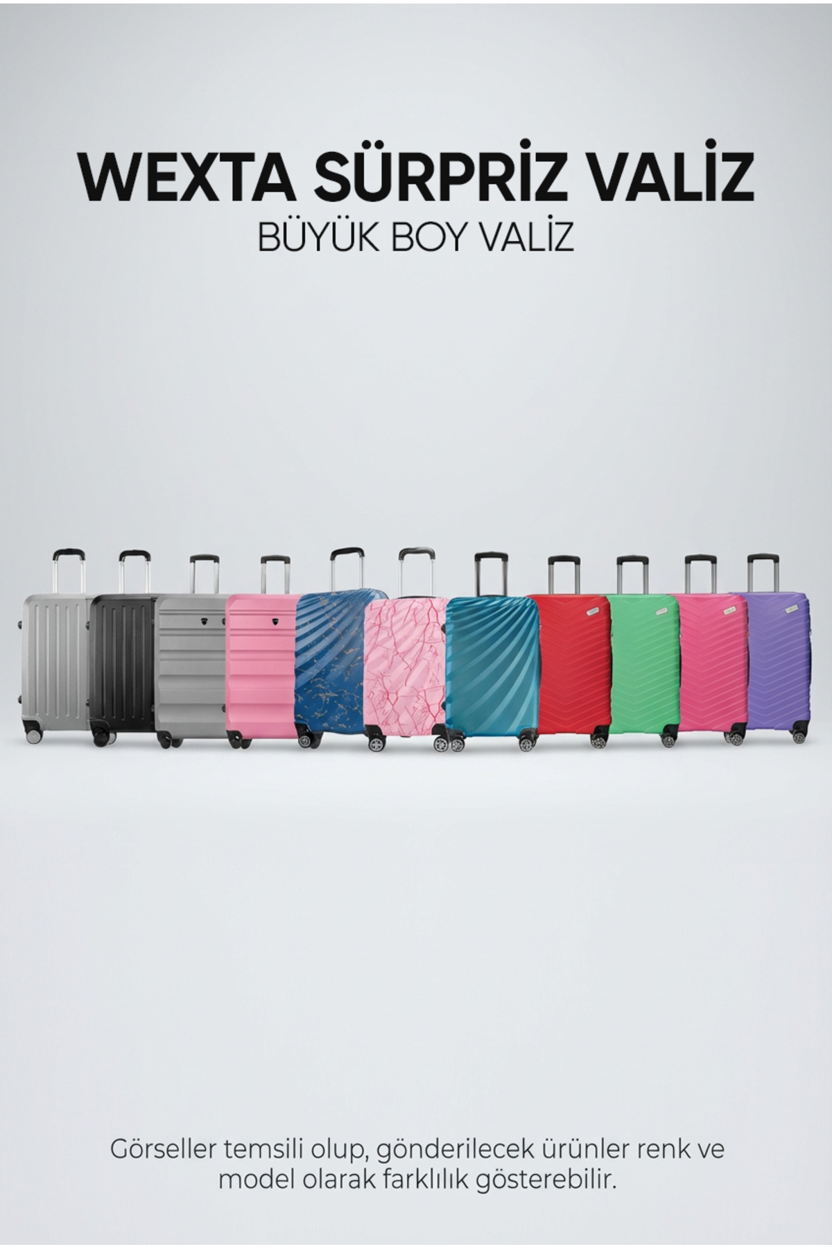 Wexta  Valiz - BÜYÜK BOY - Karışık Renk ve Model