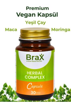 Brax Kapsül Moringa Maca Spirulina Yeşil Çay Bitkisel Form Vegan 30 Günlük