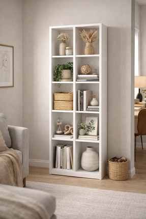 Alesta Life 10 Gözlü/raflı Kitaplık Beyaz