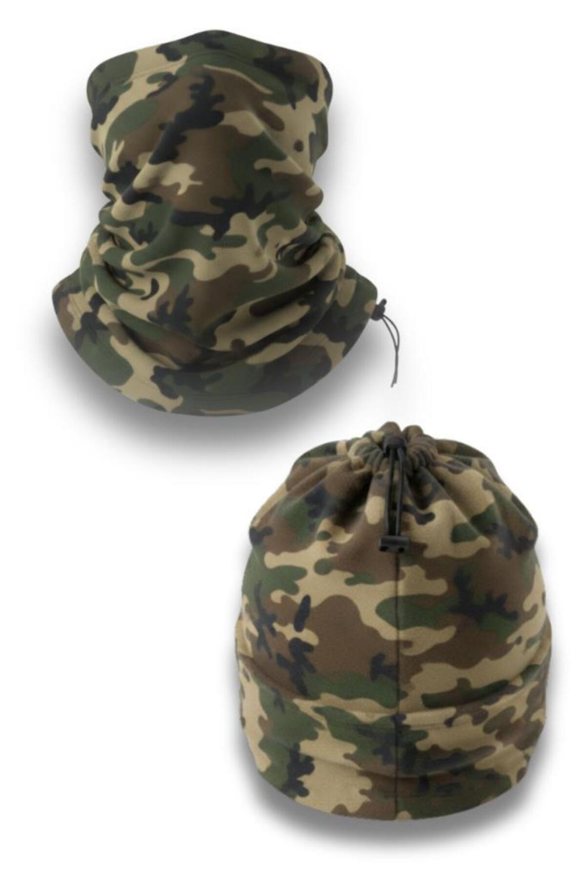SINGLE SWORD 2 li set Unisex Kışlık Polar Boyunluk & Bere Olan Çok Amaçlı Soğuk Hava Koruması 0//Y.T görsel 2