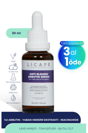 Licape Leke Karşıtı Cilt Tonu Dengeleyici %2 Arbutin Serumu