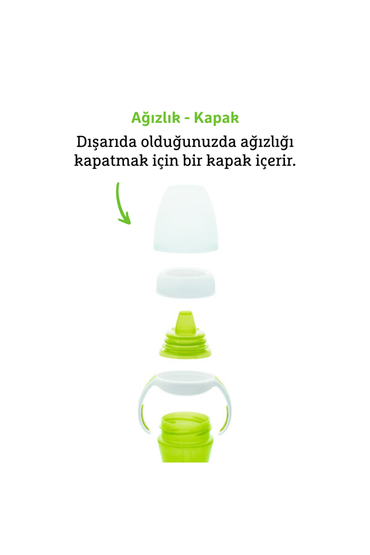 Munchkin Duyarlı Geçiş Bardağı |9 Ay+ Bebekler İçin|296 ml| Sızdırmaz & Kolay Tutulan Tasarım|Yeşil fotoğrafı 4 (önizleme)