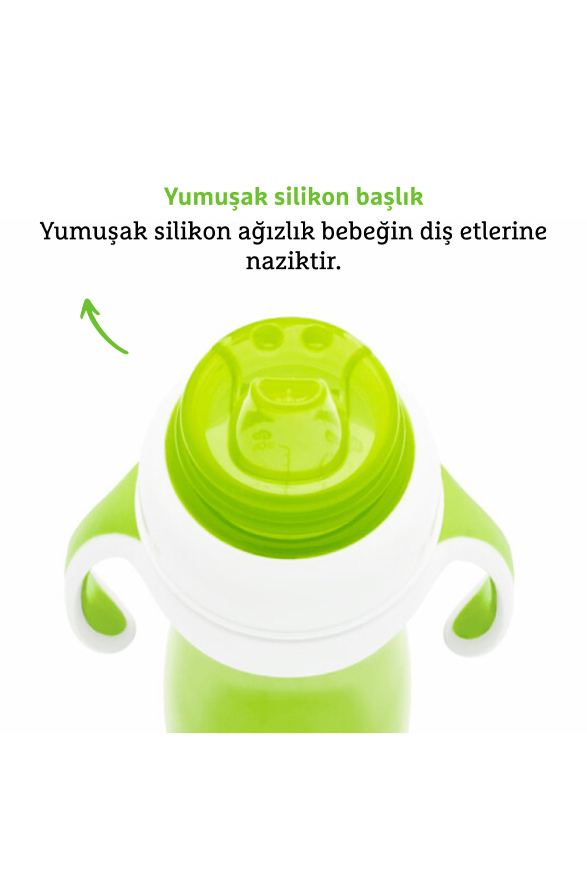 Munchkin Duyarlı Geçiş Bardağı |9 Ay+ Bebekler İçin|296 ml| Sızdırmaz & Kolay Tutulan Tasarım|Yeşil fotoğrafı 2 (önizleme)