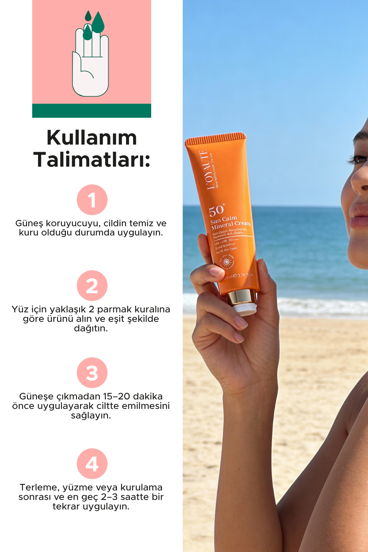 کرم ضد آفتاب صورت سان کالم مینرال SPF50+ با محافظت بالا برای انواع پوست، ۱۰۰ میلی لیتر — LSC2501 — تصویر 2 از 6