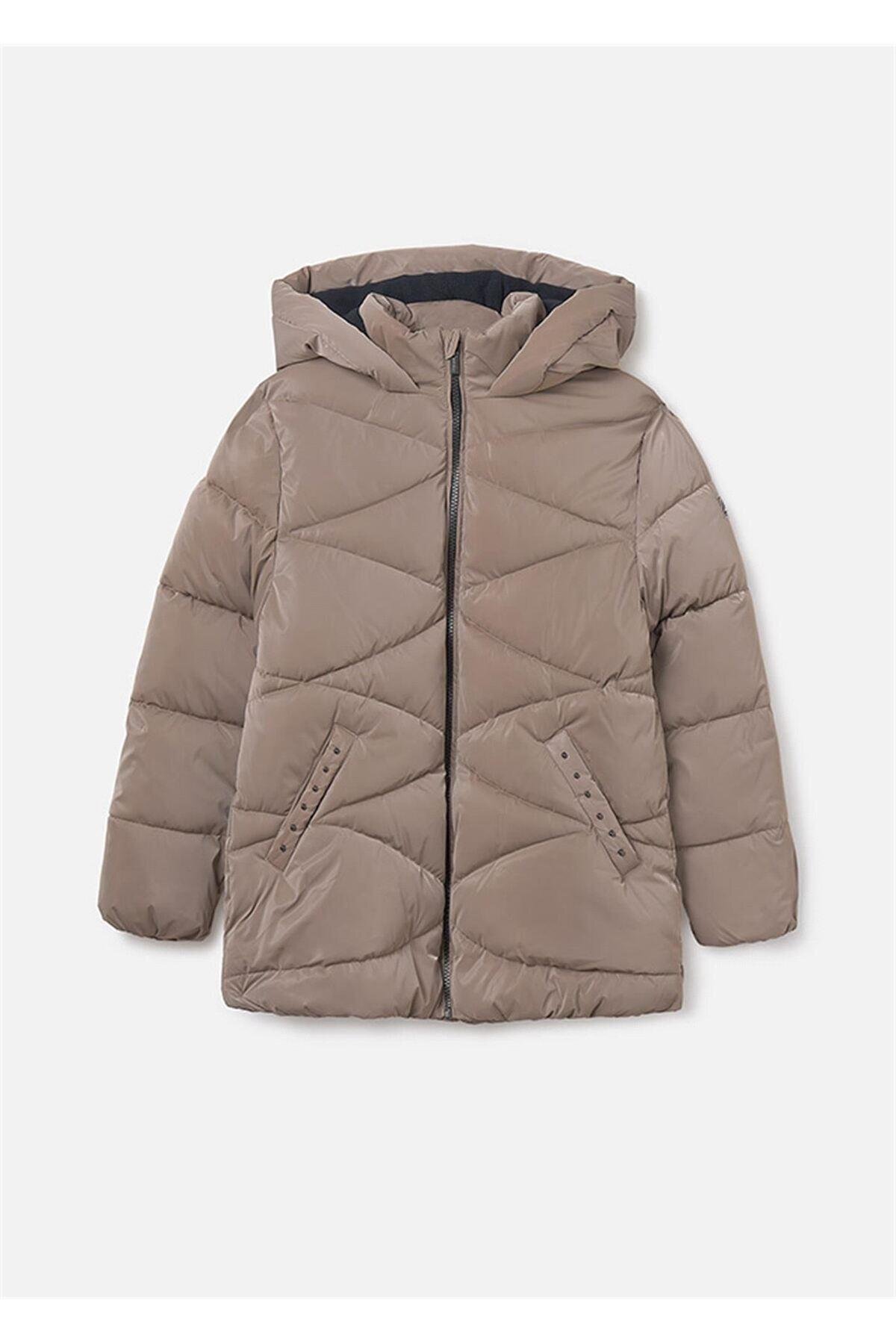 Mayoral Kız Çocuk Dolgulu Mont Koyu Bej 7436 fotoğrafı 4 (önizleme)