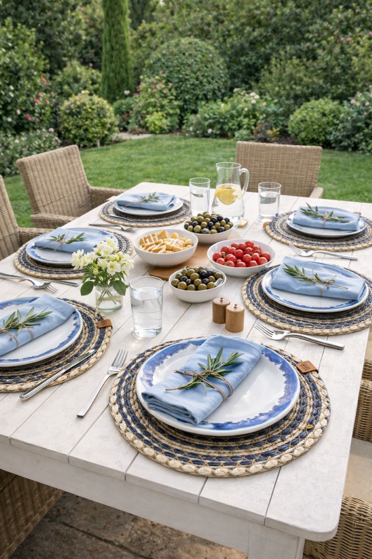 Bohemian Wicker American Service Plate Coaster Thick Wicker Mesh Service Mixed Color Wicker Underplate 2 Pieces