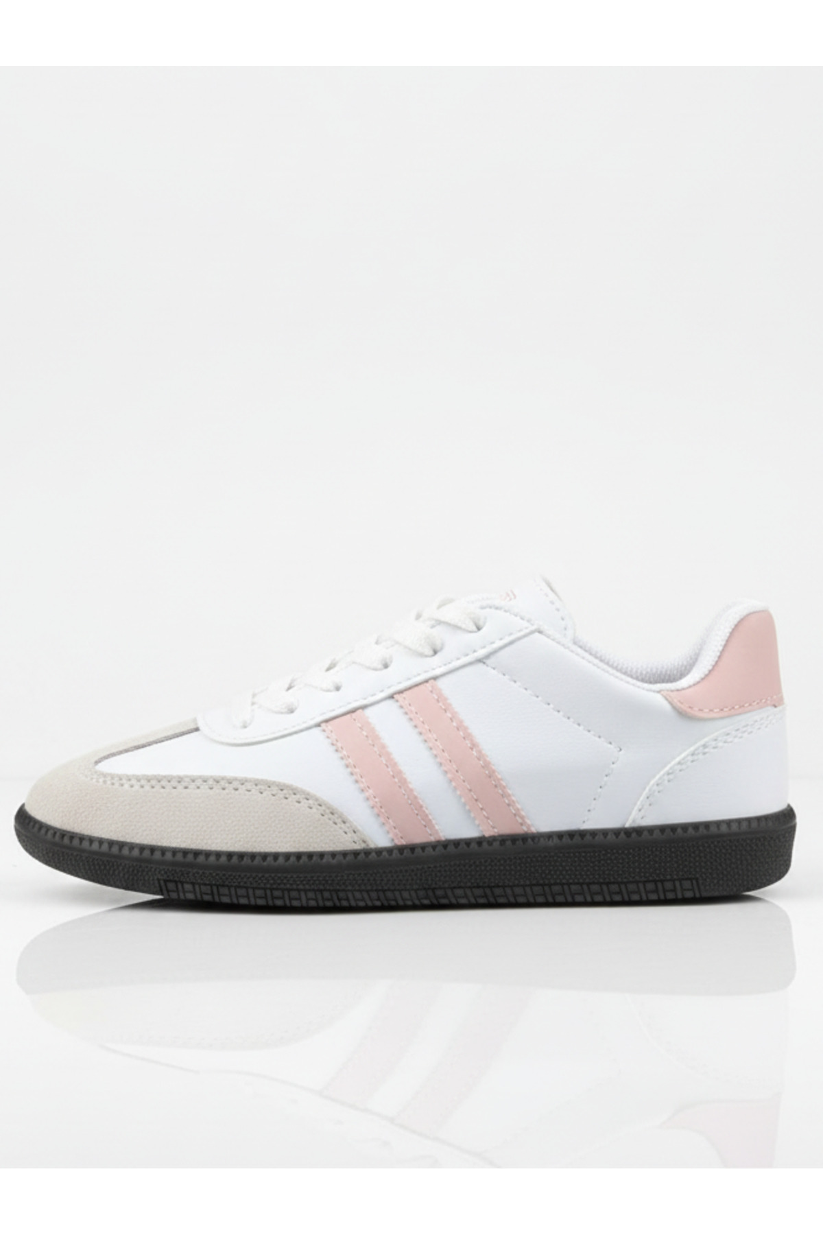 redtan Unisex | White-Powder Pink | Women | Men | Girls | Striped Casual Sneaker Sports Shoes
