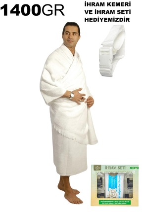 luxurianthome Lüks Hac İhramı 1400 gr İhram Kemeri ve İhram Seti Hediye