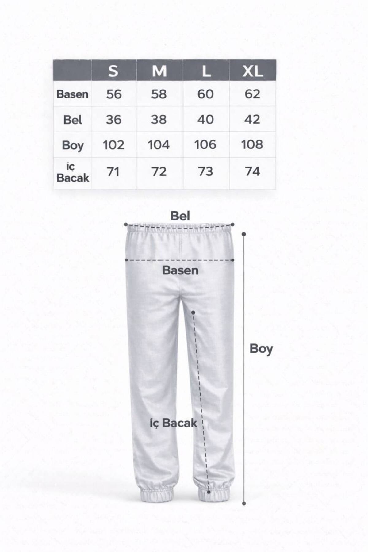 aziso  Erkek Antrasit Polar Kumaş Oversize Eşofman Altı - Görsel 4