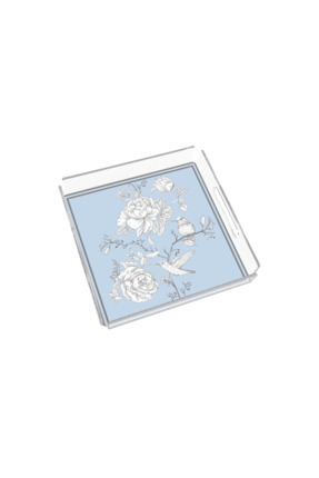 Sivella Rose Glow Blue 24x24 Pleksi Tepsii
