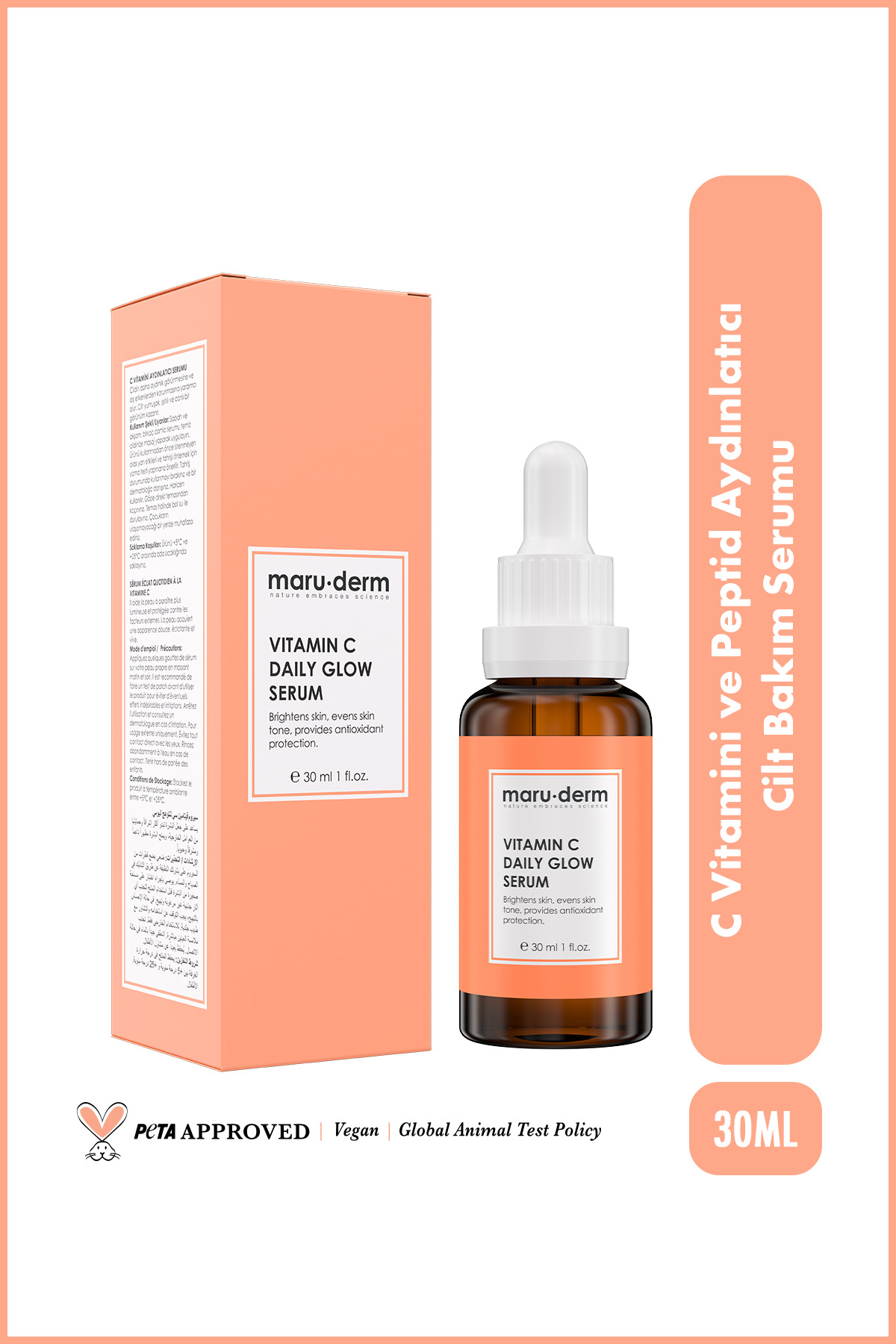 Maru.Derm Maruderm C Vitamini ve Peptid Aydınlatıcı Cilt Bakım Serumu 30 ml — TYC00741194677