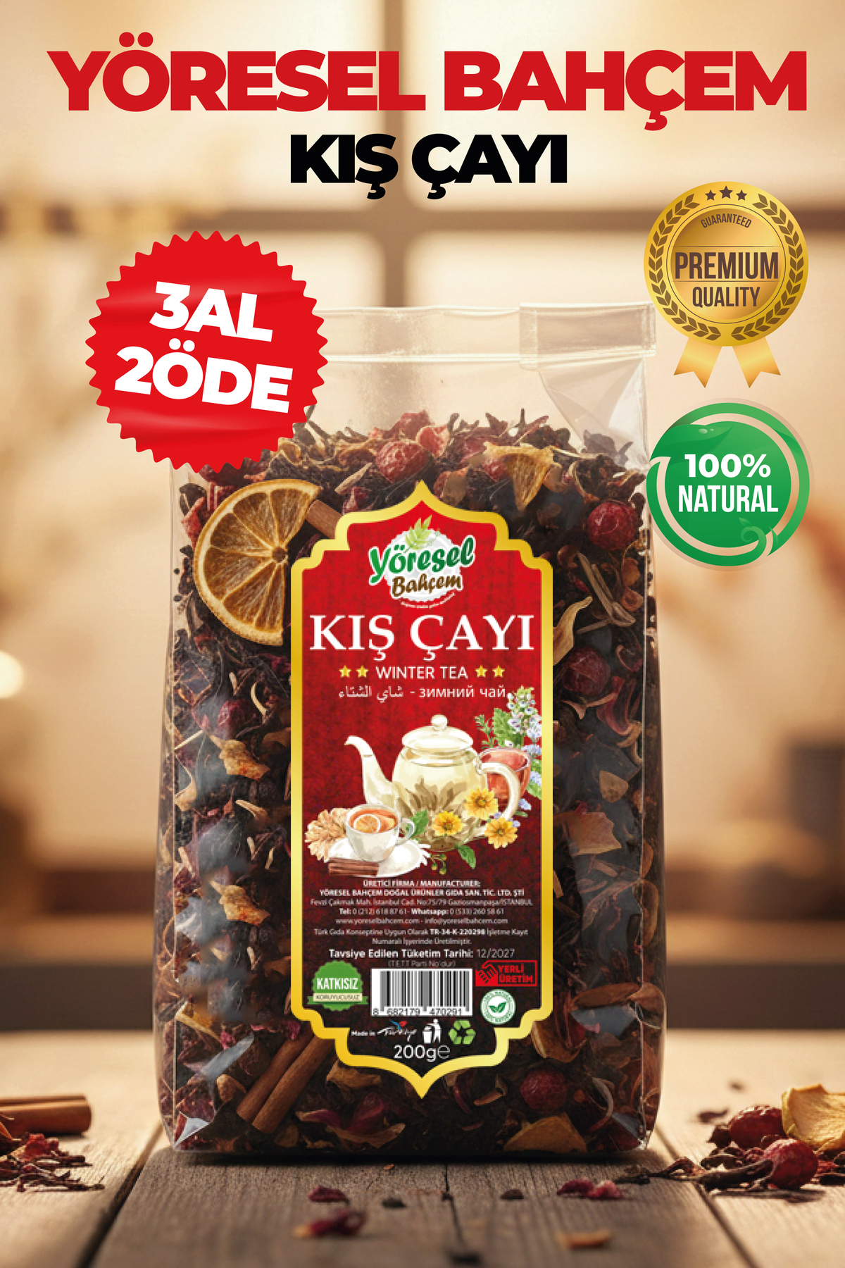 Yöresel Bahçem Kış Çayı 200 gr - Fiyatı, Yorumları