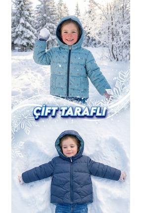 Mayoral Kız Çocuk Çift Taraflı Kapitone Mont Mavi 4444