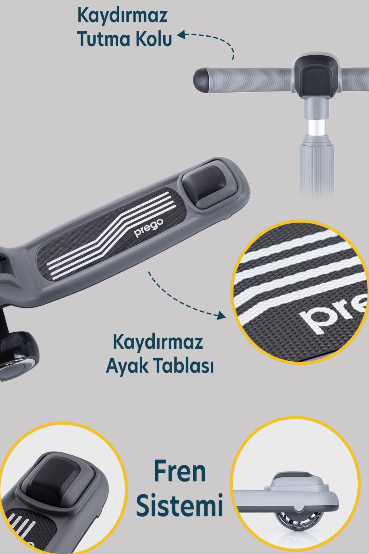 Prego Flow Müzikli Işıklı Oturaklı Çocuk Scooter Katlanabilir - Yükseklik Ayarlı fotoğrafı 7 (önizleme)